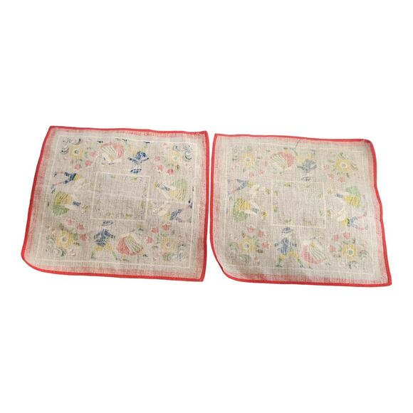 Swedish‎ Scandinavian Nordic Folk Dancer Floral Linen Tea Towel - Picture 3 of 5